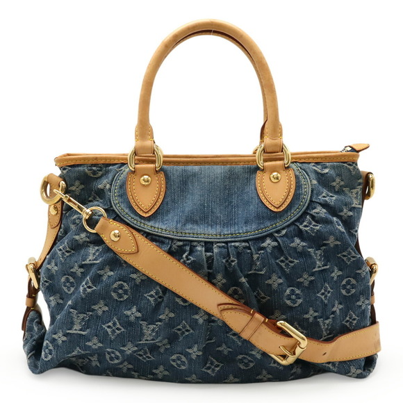 LOUIS VUITTON Monogram Denim Neocavi MM Tote Bag, Handbag, Shoulder Blue, M95349 - Picture 1 of 10